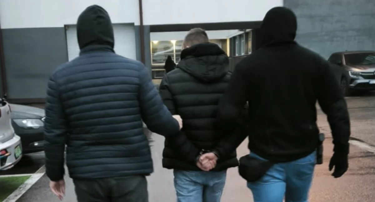 Na zdjęciu zatrzymany 31-latek / Fot. KWP Łódź