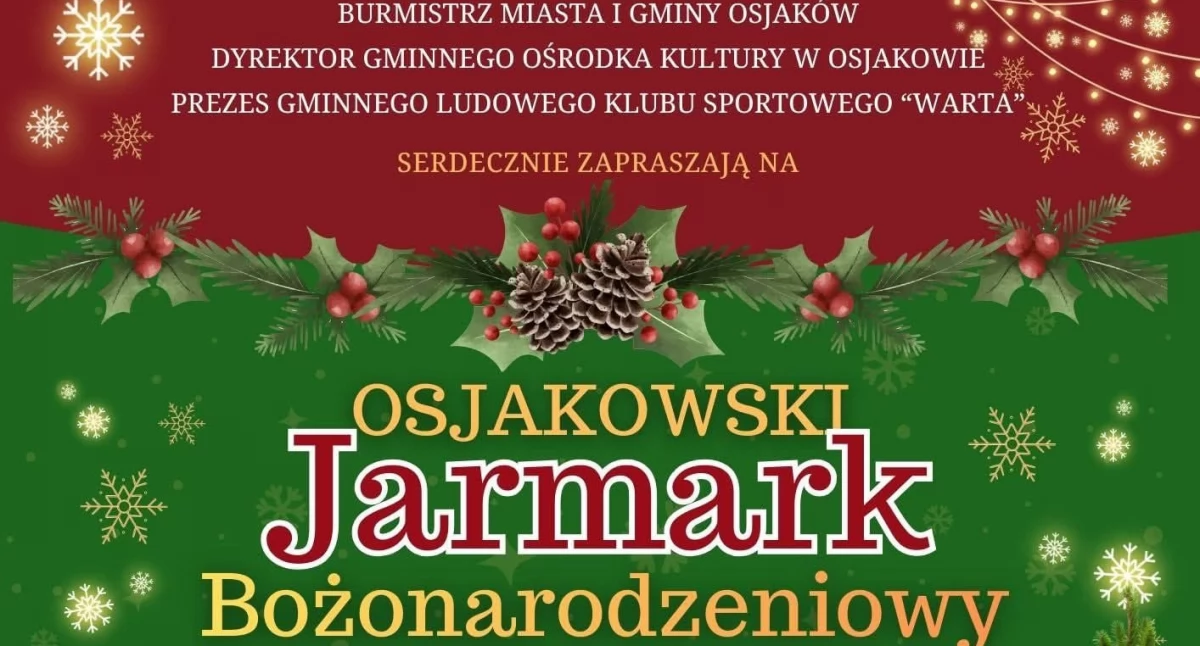 Plakat Osjakowskiego jarmarku bożonarodzeniowego