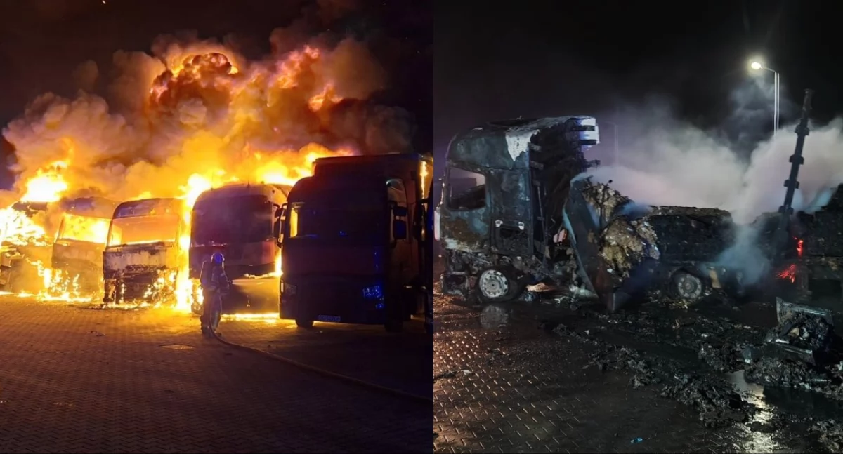 Na zdjęciu miejsce pożaru w Paniówkach / Fot. Facebook / Komenda Miejska Państwowej Straży Pożarnej w Gliwicach