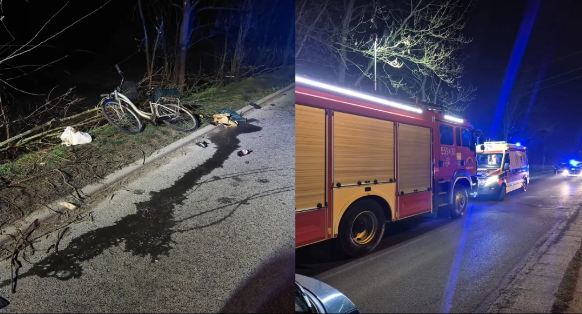 Na zdjęciu miejsce wypadku w Konopnicy / Fot. Facebook / OSP Konopnica