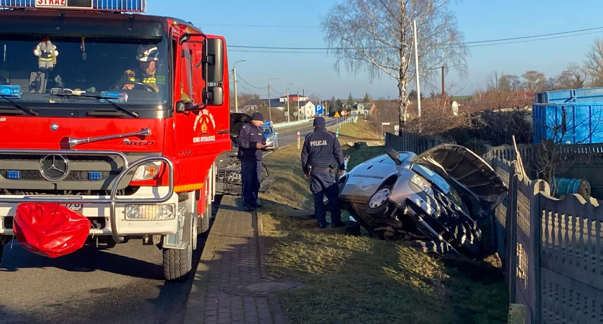 Na zdjęciu miejsce wypadku w Rychłocicach / Fot. Iwona Domagała / kulisy.net