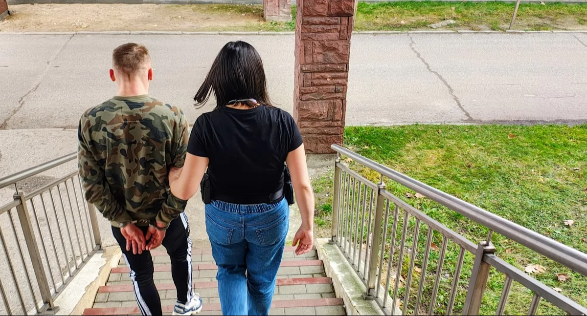 Na zdjęciu zatrzymany 27-latek / Fot. KPP Sieradz 