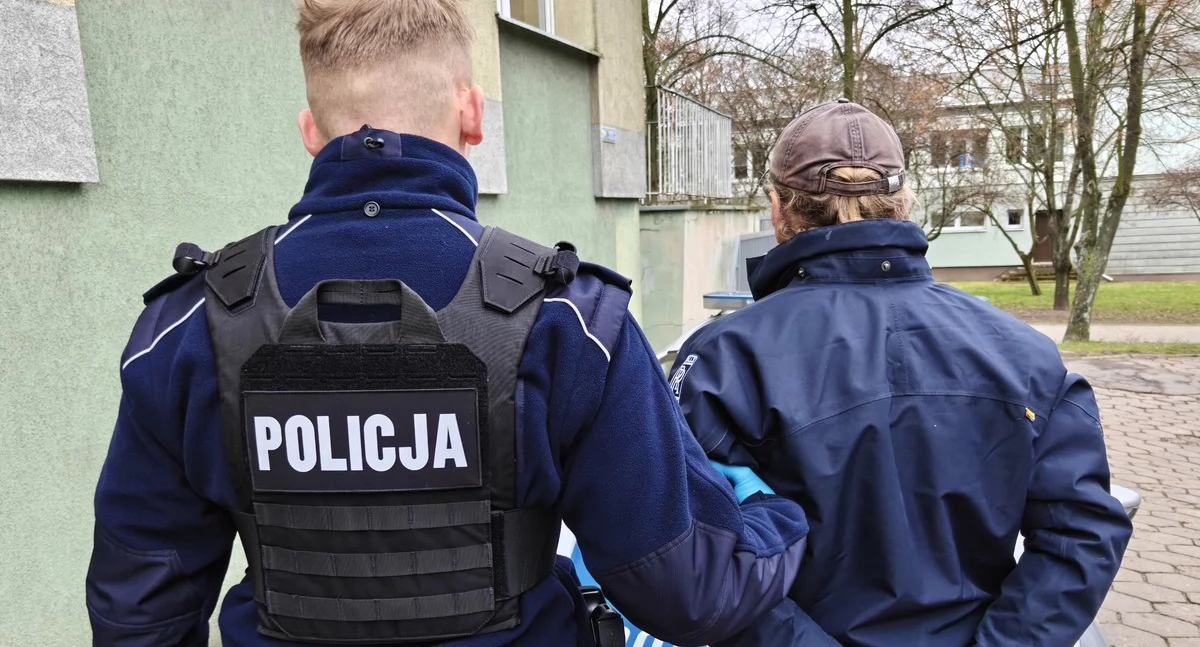 Na zdjęciu zatrzymany 47-latek / Fot. KPP Łask