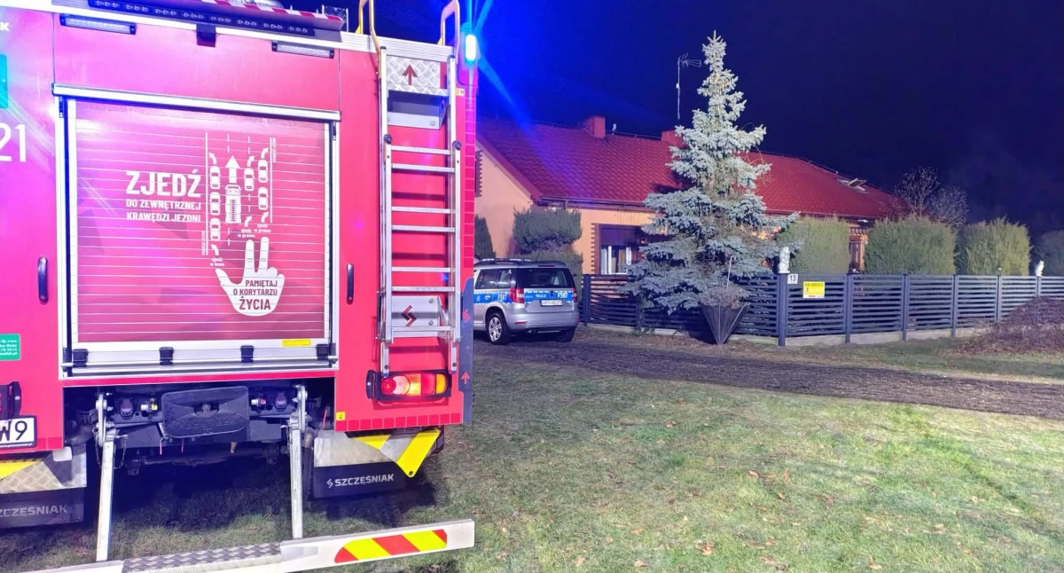 Na zdjęciu miejsce pożaru / Fot. KP PSP Poddębice