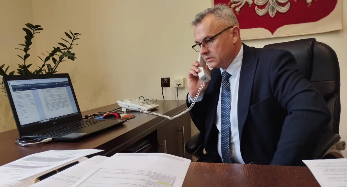 Na zdjęciu wójt gminy Ostrówek Arkadiusz Banaś / fot.: Joanna Major