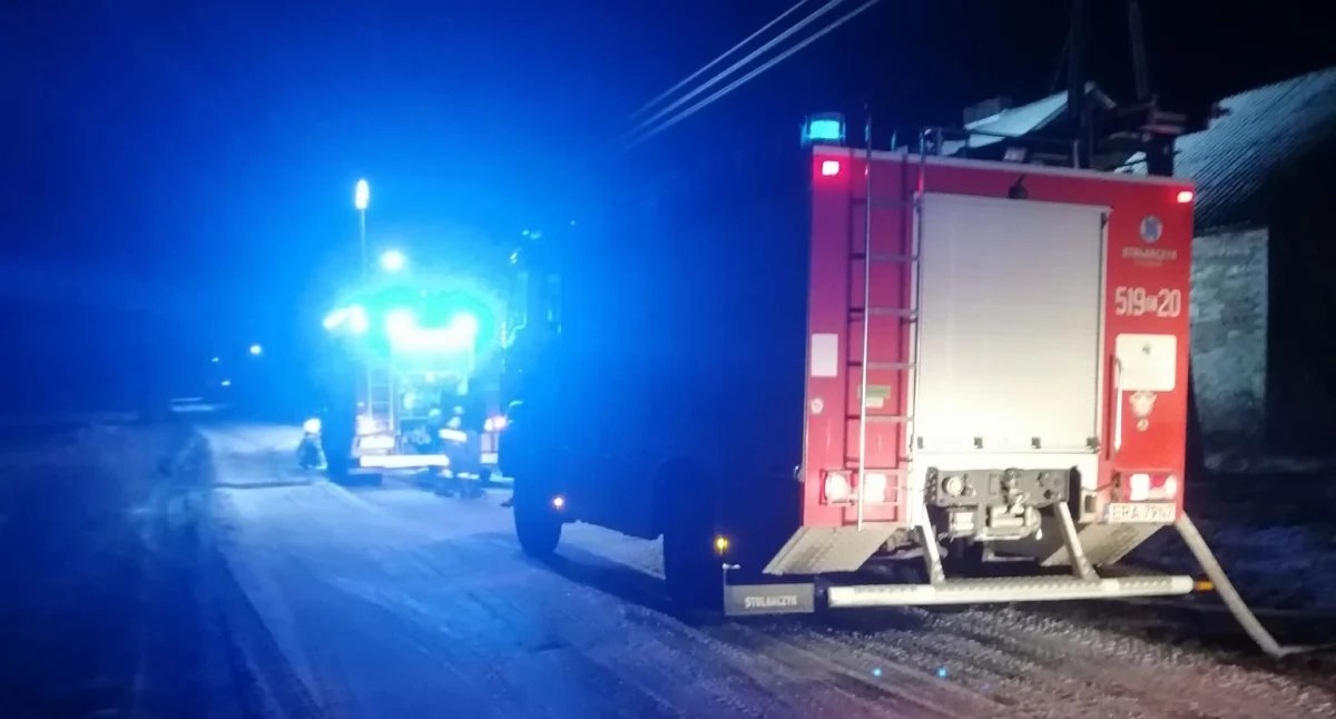 Na zdjęciu miejsce pożaru w miejscowości Perzyny / Fot. Facebook / OSP KSRG Wielgomłyny 