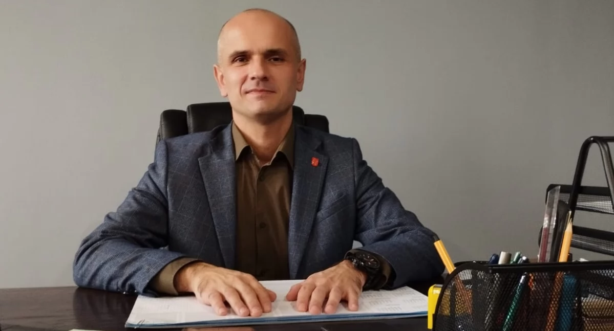 Na zdjęciu wójt gminy Strzelce Wielkie Damian Ciemcioch / fot.: Joanna Major