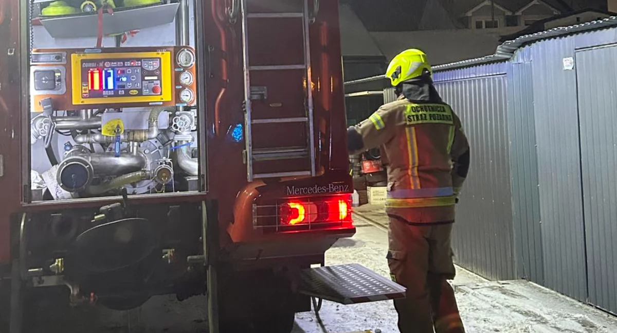 Na zdjęciu fragment akcji gaśniczej w Wieruszowie / Fot. Facebook / OSP Wieruszów