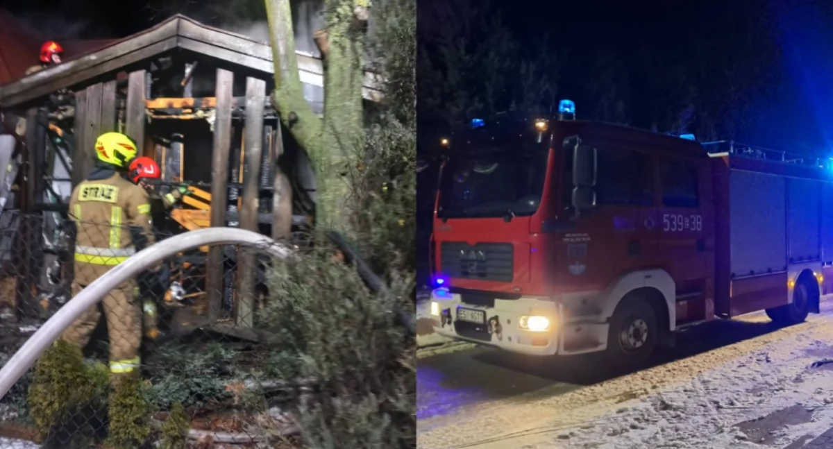 Na zdjęciu miejsce pożaru w Warcie / Fot. Facebook / OSP Warta