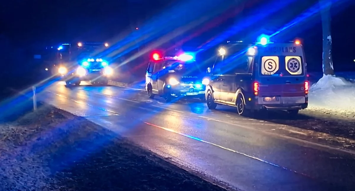 Zdjęcie z miejsca wypadku w Trębaczewie. Potrącenie rowerzysty przez samochód osobowy / fot.: kulisy.net