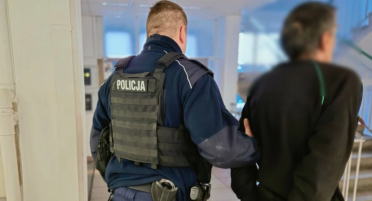 Na zdjęciu zatrzymany 60-latek / Fot. KMP Skierniewice