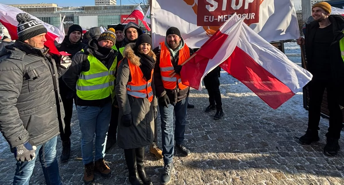 Zdjęcie z protestu rolników w Warszawie, 9 stycznia 2026 roku / fot.: Krzysztof Olejnik
