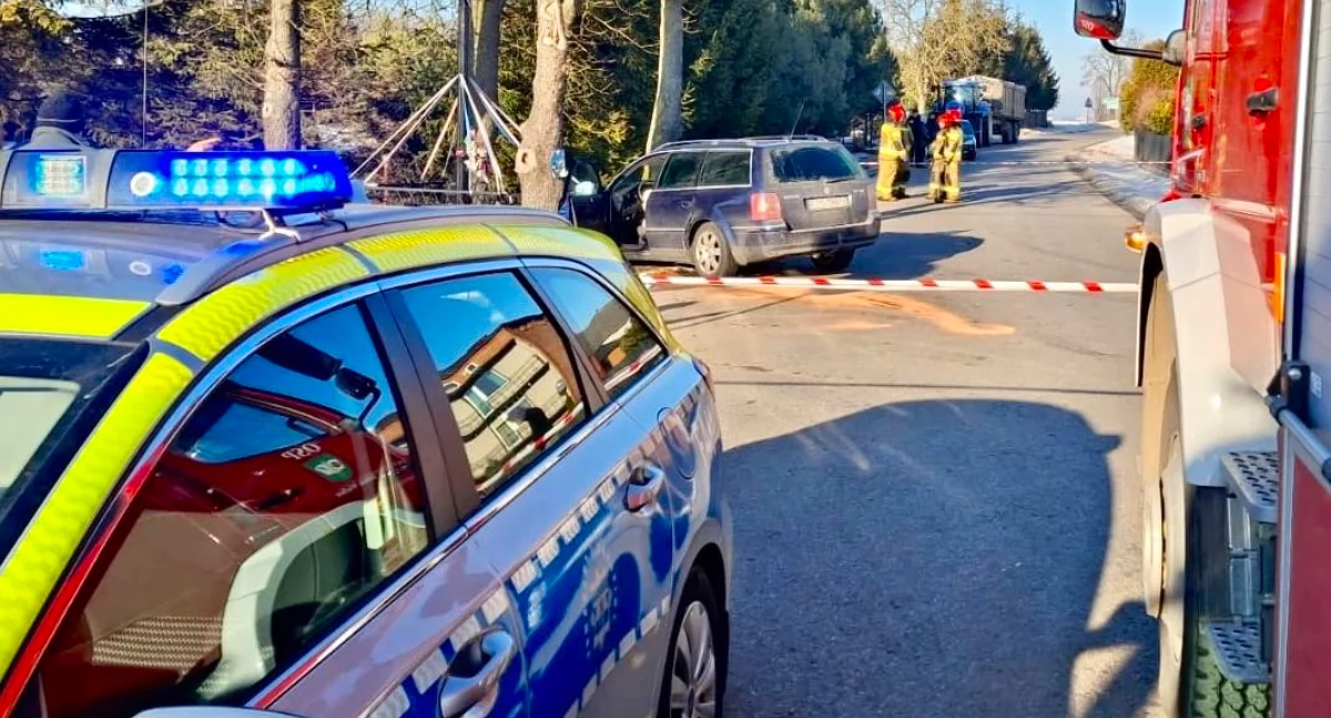 Na zdjęciu miejsce wypadku / Fot. Facebook / Komenda Powiatowa Policji w Radomsku 