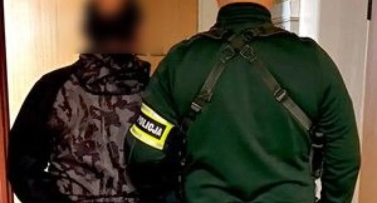 Na zdjęciu zatrzymany 38-latek / Fot. KPP Radomsko 