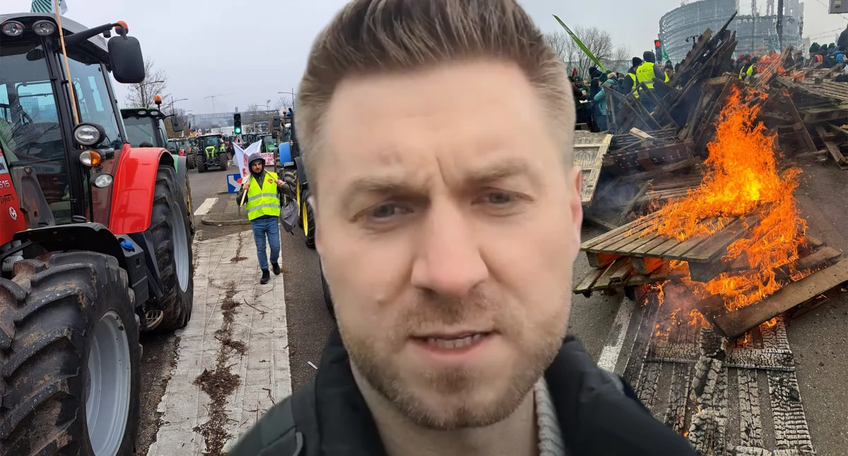 Na zdjęciu Krzysztof Olejnik, rolnik z m. Strzelce Wielkie w powiecie pajęczańskim / fot.: OOPR, montaż: Sławomir Rajch