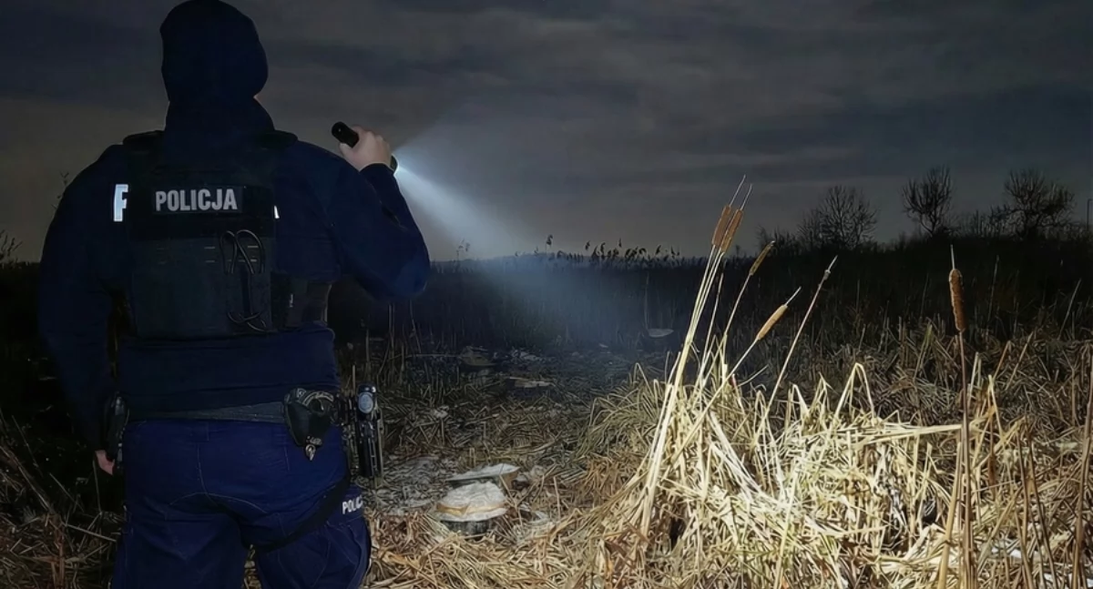 Na zdjęciu miejsce, w którym prowadzono poszukiwania zaginionego 61-latka / Fot. KPP Łask