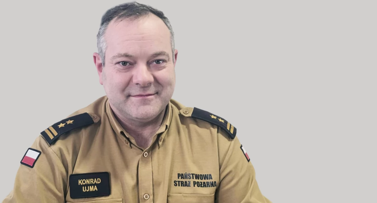Brygadier Konrad Ujma odchodzi z Komendy Powiatowej Państwowej Straży Pożarnej w Pajęcznie / fot.: Sławomir Rajch
