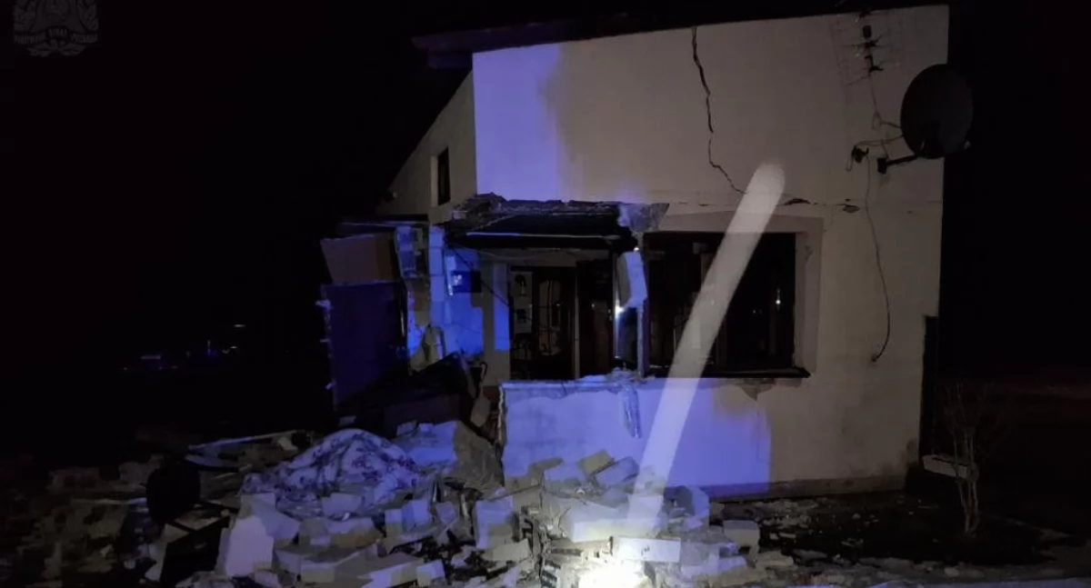 Na zdjęciu budynek w którym doszło do wybuchu gazu/fot.: KP PSP Radomsko