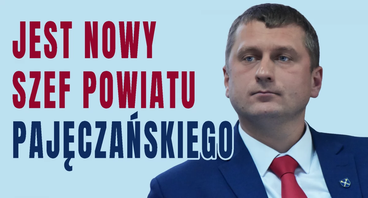 Na zdjęciu nowy starosta powiatu pajęczańskiego Jarosław Szczęsny / fot.: Sławomir Rajch