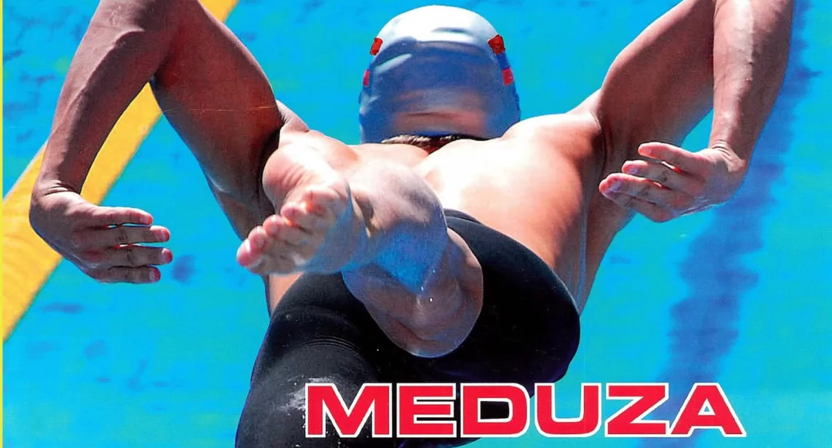 Na zdjęciu plakat zachęcający do zapisów w pajęczańskim klubie pływackim Meduza Pajęczno/fot. Meduza Pajęczno 