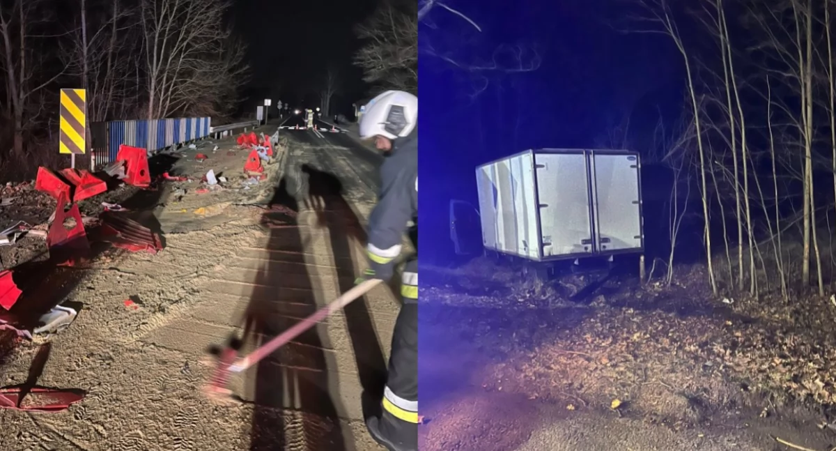 Na zdjęciu miejsce zdarzenia w Lututowie / Fot. Facebook / KSRG Ochotnicza Straż Pożarna Lututów
