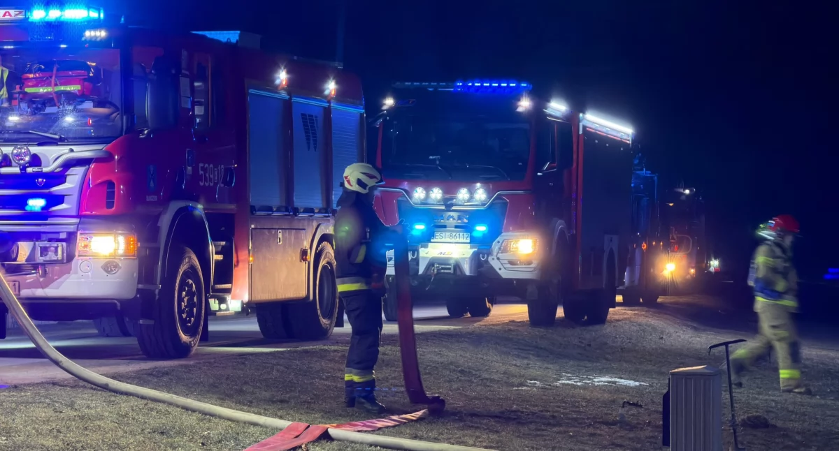 Na zdjęciu pożar kotłowni w m. Stolec (gm. Złoczew, pow. sieradzki) / fot.: OSP Złoczew