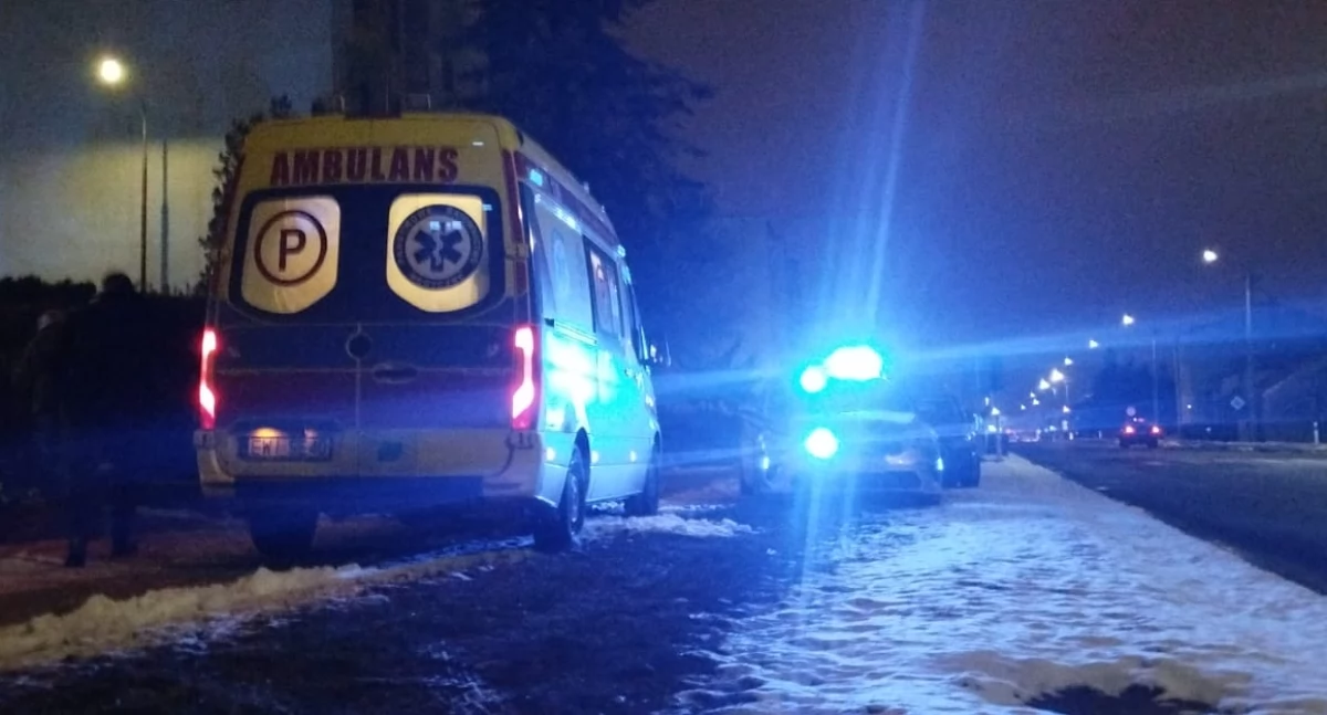 Zdjęcie z miejsca nieszczęśliwego zgonu obcokrajowca na Starych Sadach w Wieluniu / fot.: Joanna Major