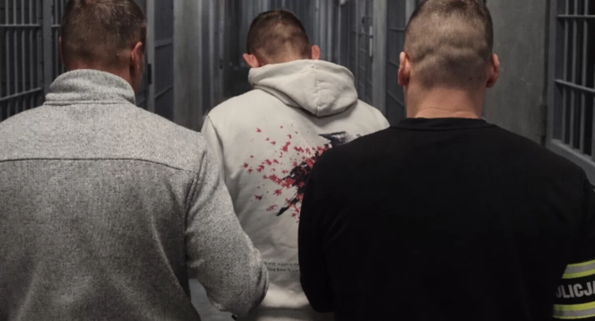 Na zdjęciu zatrzymany 40-latek / Fot. KMP Łódź