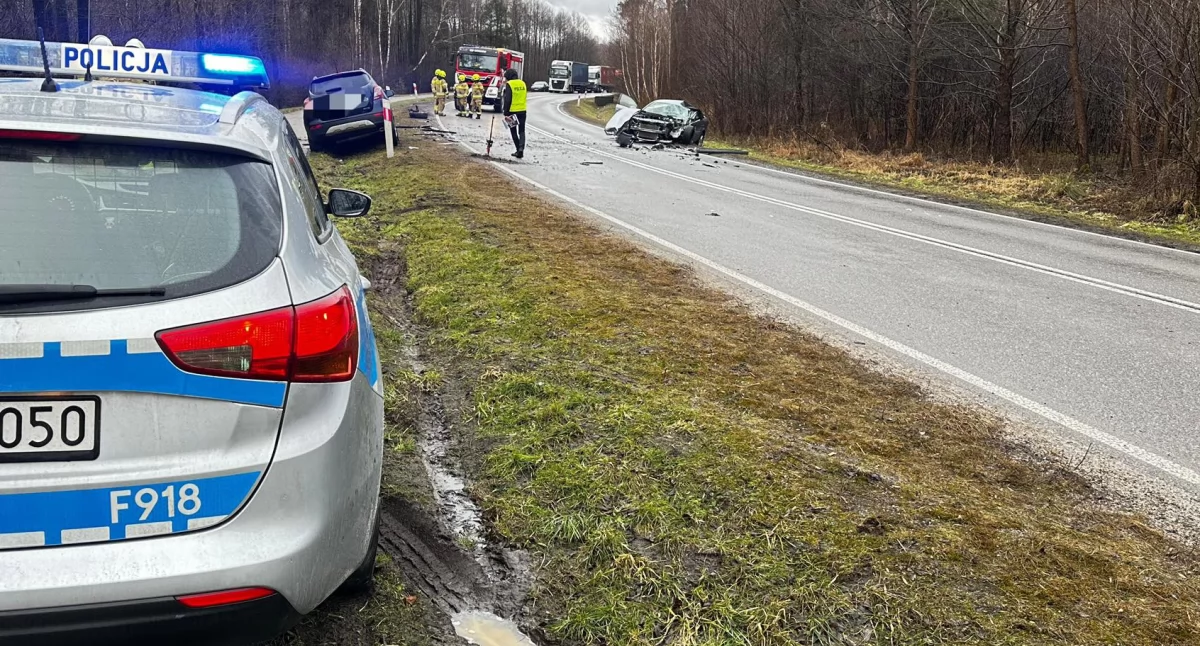 Na zdjęciu miejsce wypadku / Fot. Facebook / KPP Bełchatów