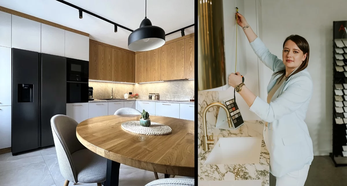 Na zdjęciu Katarzyna Świątek, projektantka i właścicielka firmy F-Design w Wieluniu oraz jej realizacje / fot.: archiwum firmy