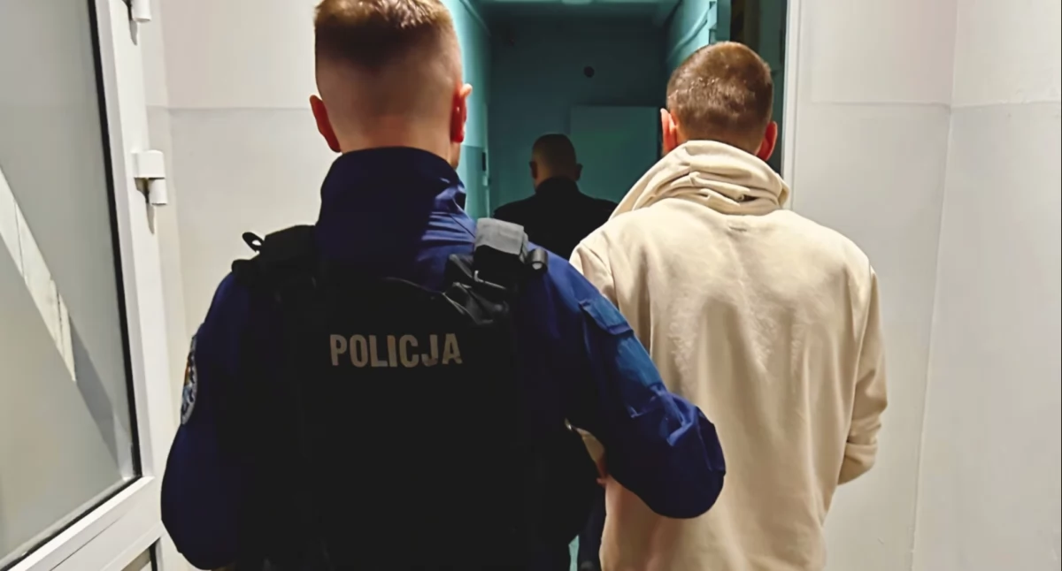 Na zdjęciu zatrzymany 43-latek / Fot. KPP Łask