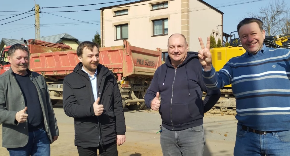 Na zdjęciu budowa kanalizacji w m. Kamionka w gminie Pątnów / fot.: Joanna Major