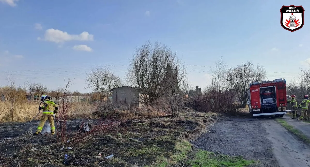 Zdjęcie z miejsca pożaru/fot.: OSP KSRG Wieluń