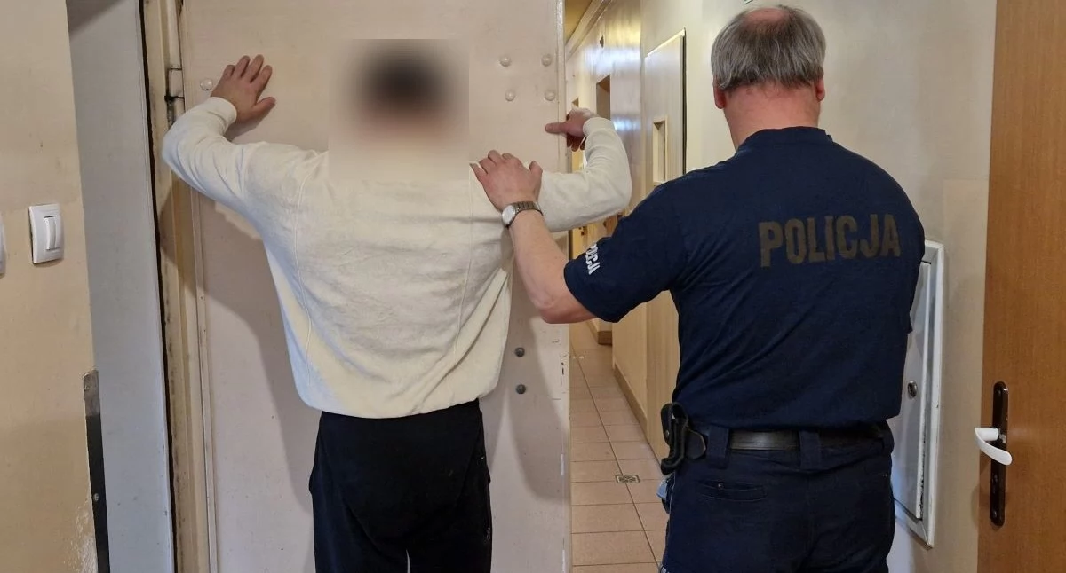 Na zdjęciu zatrzymany 24-latek / Fot. KPP Pabianice