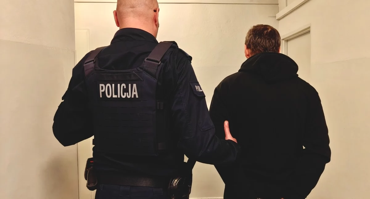 Na zdjęciu zatrzymany 34-latek / Fot. KPP Łask