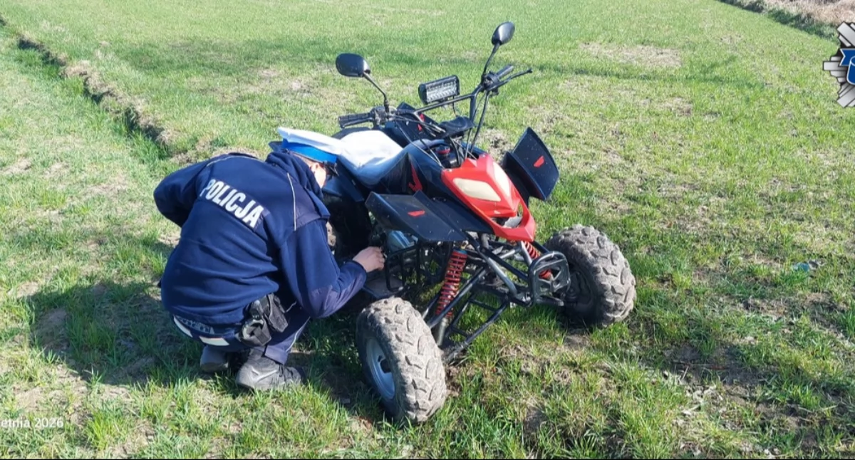 Na zdjęciu quad, którym poruszał się 16-latek / Fot. KPP Sieradz 