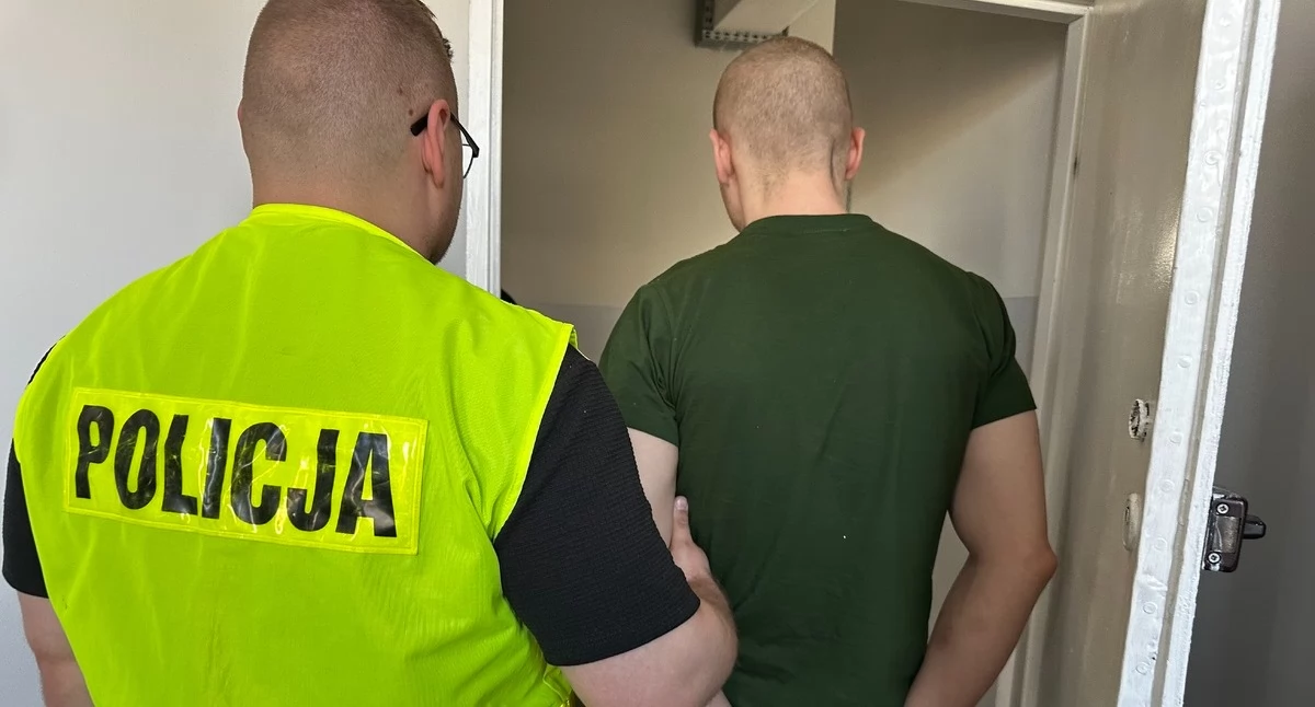 Na zdjęciu zatrzymany 25-latek / Fot. KPP Bełchatów