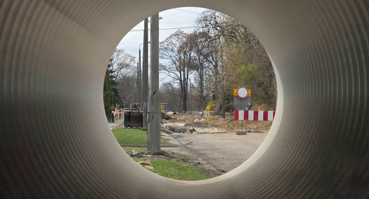 Zdjęcie z rozbudowy ulicy Kolejowej w Wieluniu / fot.: Sławomir Rajch