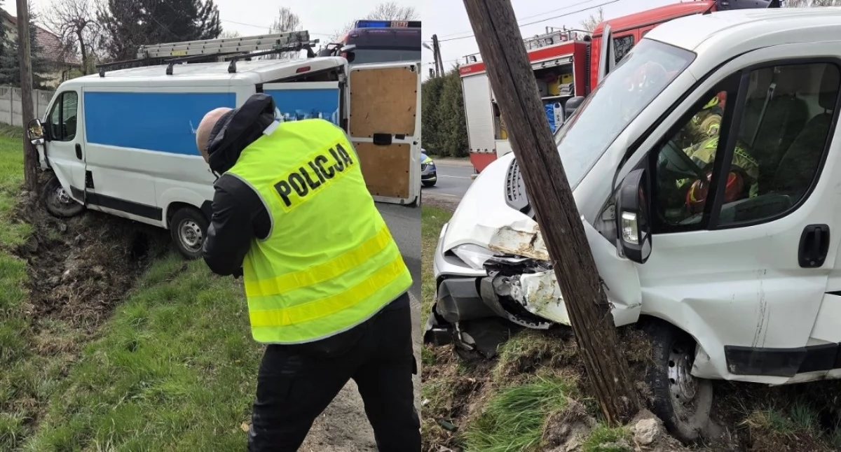 Na zdjęciu miejsce wypadku w Szadku / Fot. KPP Zduńska Wola