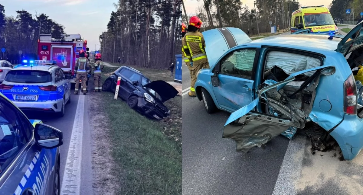 Na zdjęciu miejsce wypadku / Fot. KPP Łask
