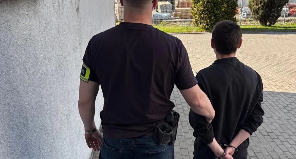 Na zdjęciu zatrzymany mężczyzna / Fot. KPP Sieradz 