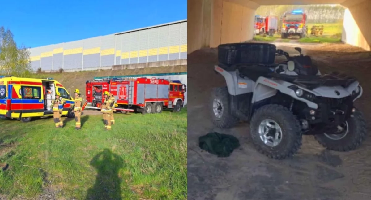 Na zdjęciu miejsce wypadku w miejscowości Huta / Fot. Facebook / OSP KSRG Chojny