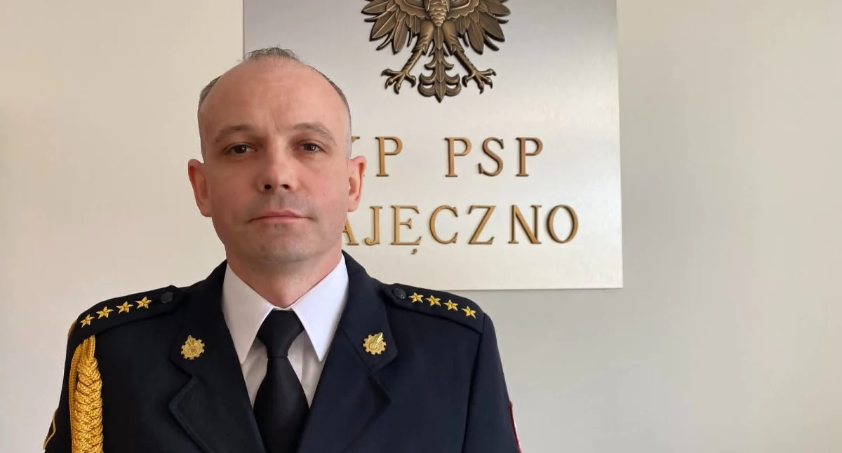 Na zdjęciu st. kpt. Adam Derda, Komendant Powiatowy Państwowej Straży Pożarnej w Pajęcznie/fot.: Iwona Domagała