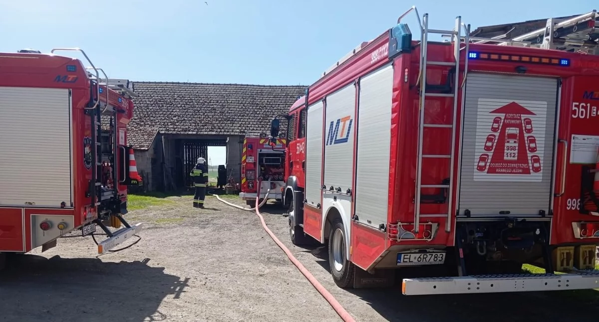 Zdjęcie z miejsca pożaru/fot.: OSP KSRG Czastary