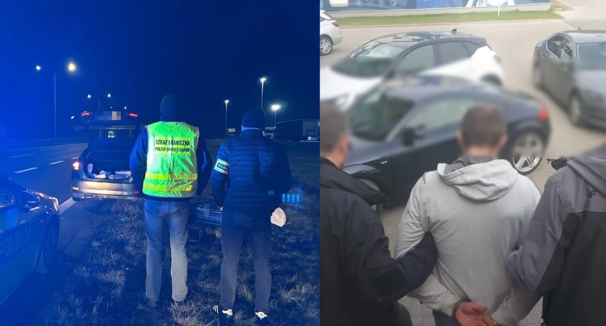Na zdjęciu moment zatrzymania mężczyzn / Fot. KWP Łódź