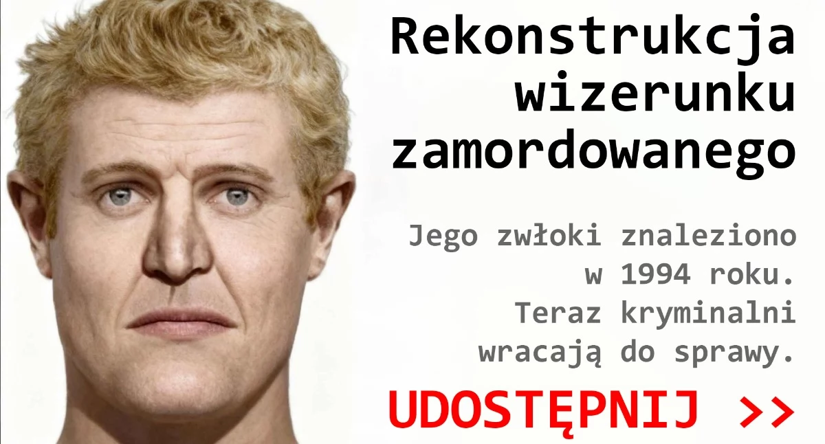 kryminalne, Policja wraca zabójstwa sprzed Zrekonstruowano twarz mężczyzny odnalezionego Sieradzem - zdjęcie, fotografia
