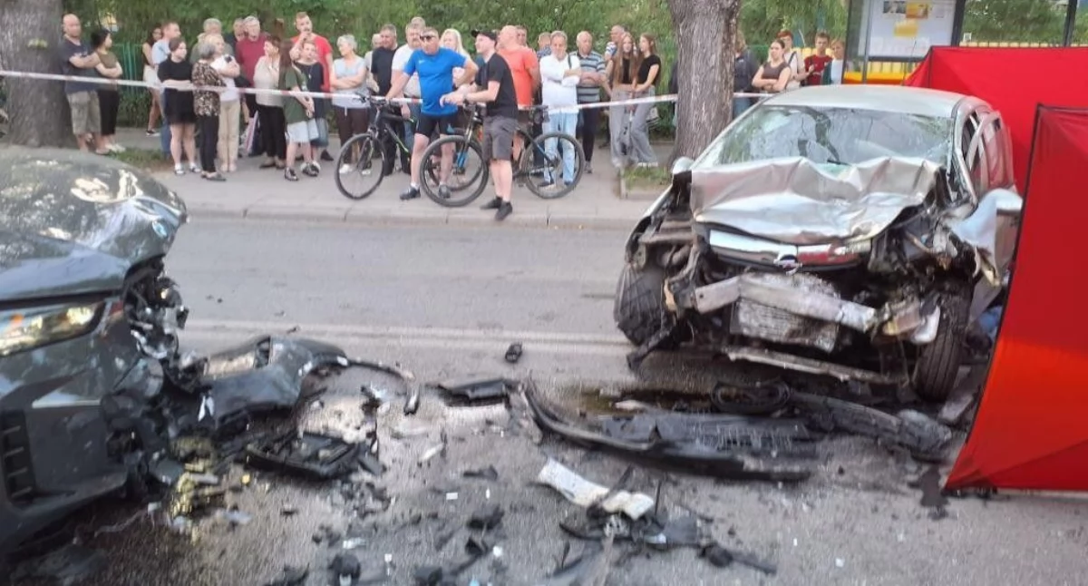 Zdjęcia z wypadku w Łodzi / fot.: KW PSP