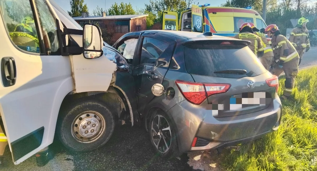Zdjęcia z wypadku w Woli Buczkowskiej /fot.: KPP w Łasku