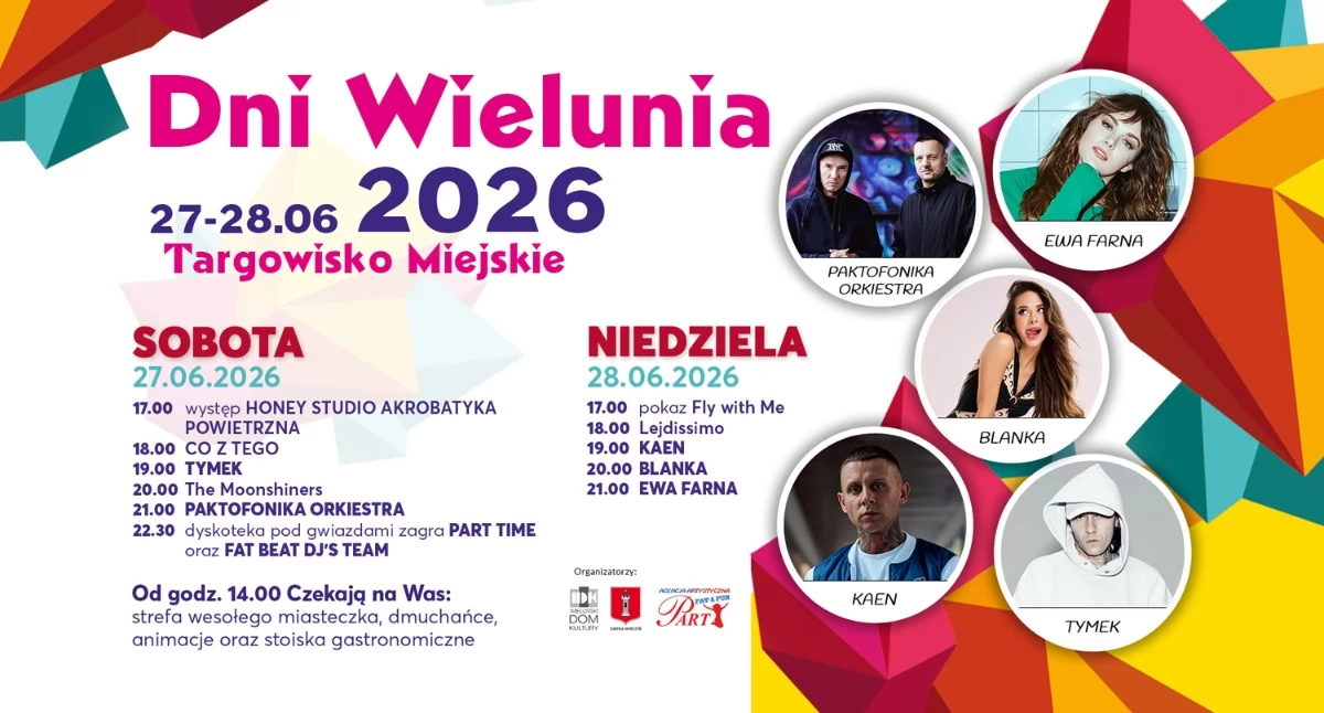 Zdjęcie pokazuje plakat z planem Dni Wielunia 2026. / fot.: WDK