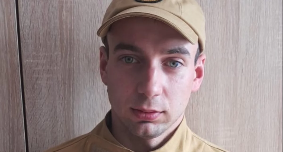 Na zdjęciu asp. Sebastian Jarząbek z KP PSP w Wieluniu/fot.: archiwum prywatne